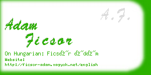 adam ficsor business card